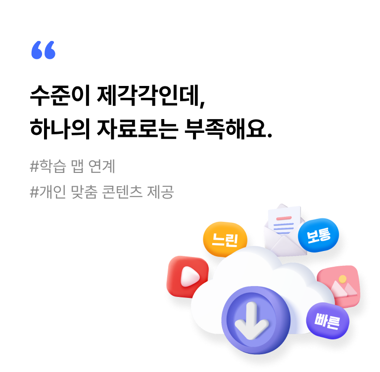정보 평가관리, 맞춤학습 앞면 이미지