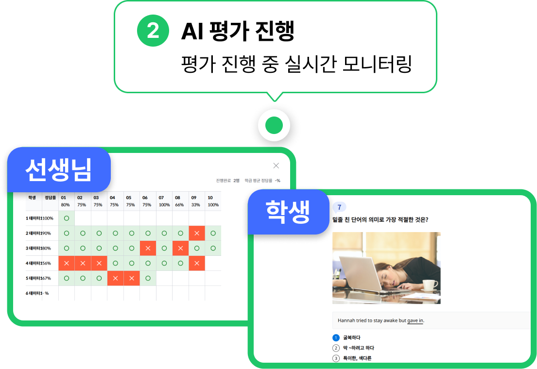AI 평가 진행