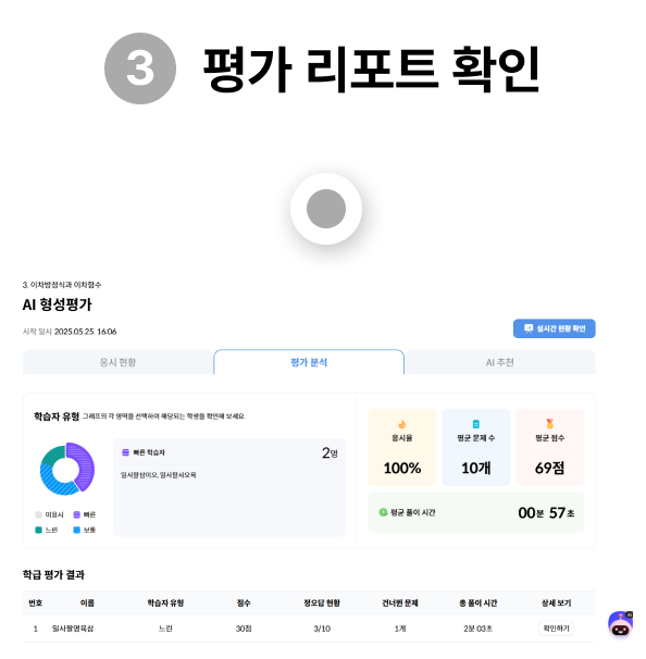 평가 리포트 확인