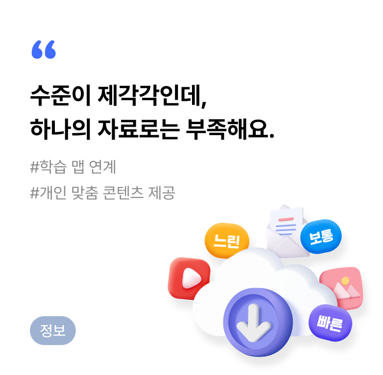 정보 평가관리, 맞춤학습 앞면 이미지